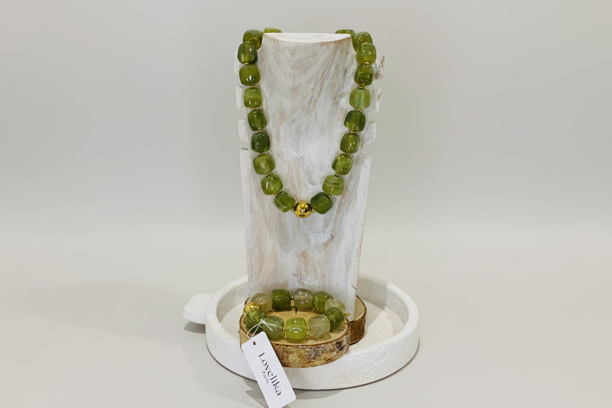 COLLIER ET BRACELET EN ACIER INOXYDABLE LOVELIKA